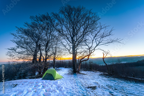 Wildcampen im Winter, Sauerland photo