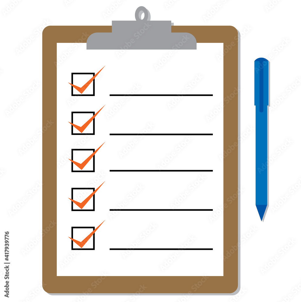 SHEET AND PEN VECTOR ILLUSTRATION FLAT DESIGN