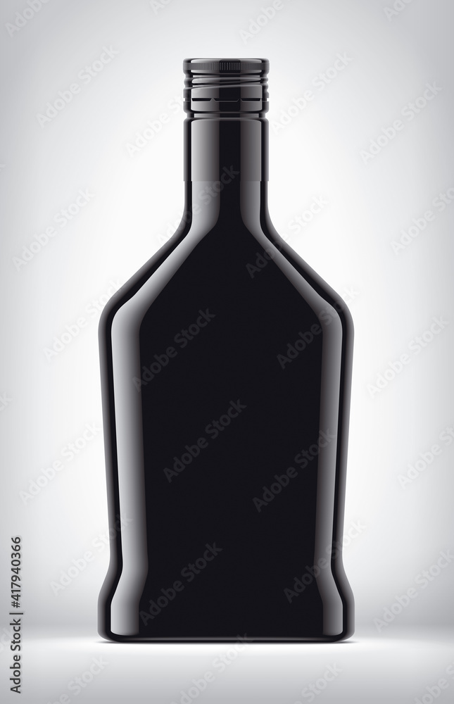 Non-transparent bottle on background. Non-transparent bottle on background.