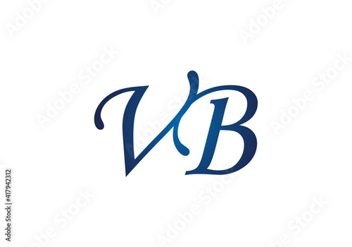 Initial Monogram Letter V B Logo Design Vector Template. V B Letter Logo Design