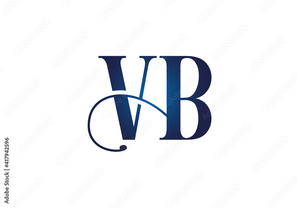 Initial Monogram Letter V B Logo Design Vector Template. V B Letter Logo Design Initial Monogram Letter V B Logo Design Vector Template. V B Letter Logo Design