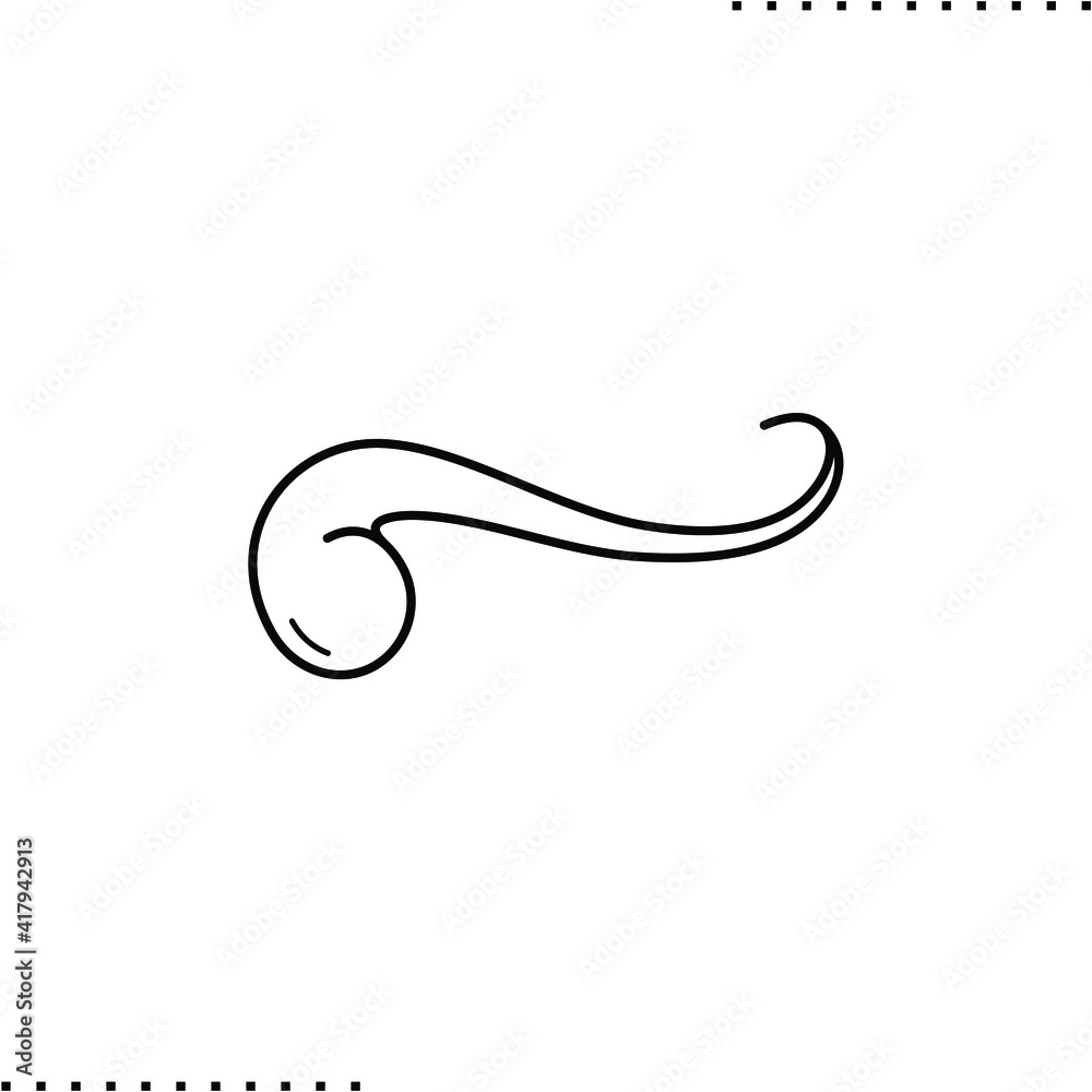 swoosh vector icon in outlines