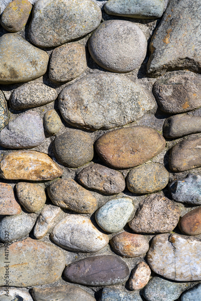 2020-03-03 ABSTRACT SHOT OF A WALL OF RIVER ROCK 2020-03-03 ABSTRACT SHOT OF A WALL OF RIVER ROCK