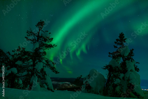 Northern Lights from Levi, Lapland Finland - March 2021 photo