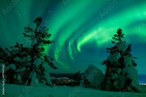 Northern Lights from Levi, Lapland Finland - March 2021 photo