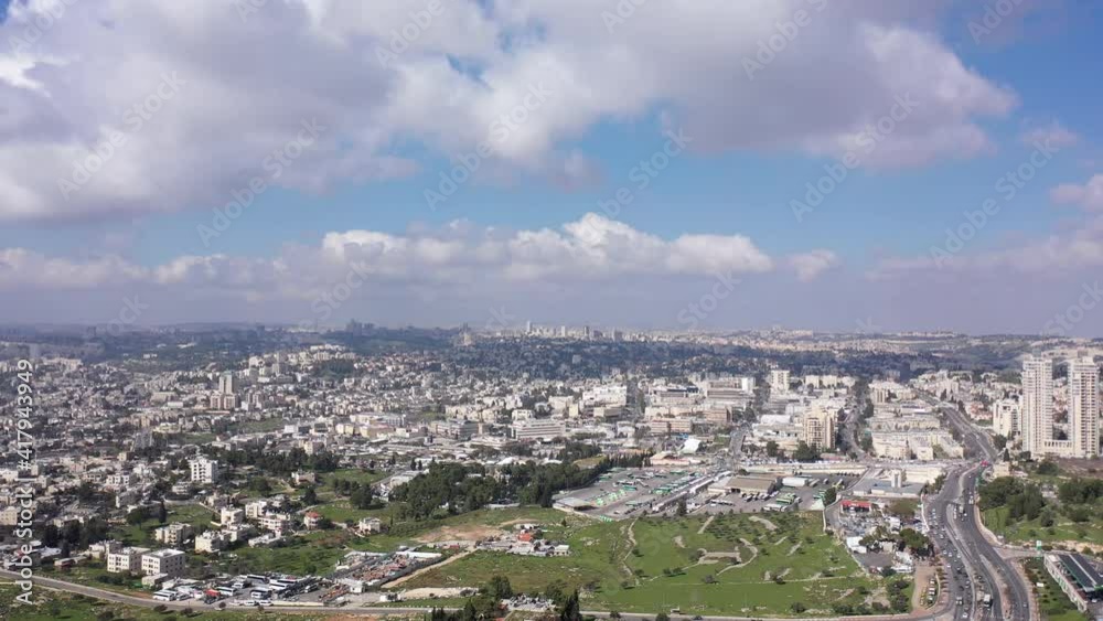 Jerusalem City wide aerial Flight view
Drone high altitude view of Jerusalem,clouds and Blue skies March 2021 Israel
Jerusalem City wide aerial Flight view
Drone high altitude view of Jerusalem,clouds and Blue skies March 2021 Israel