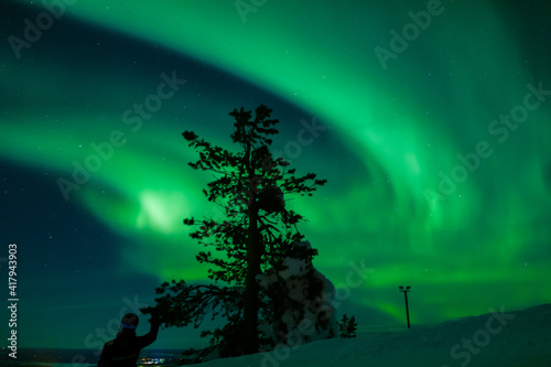 Northern Lights from Levi, Lapland Finland - March 2021 photo