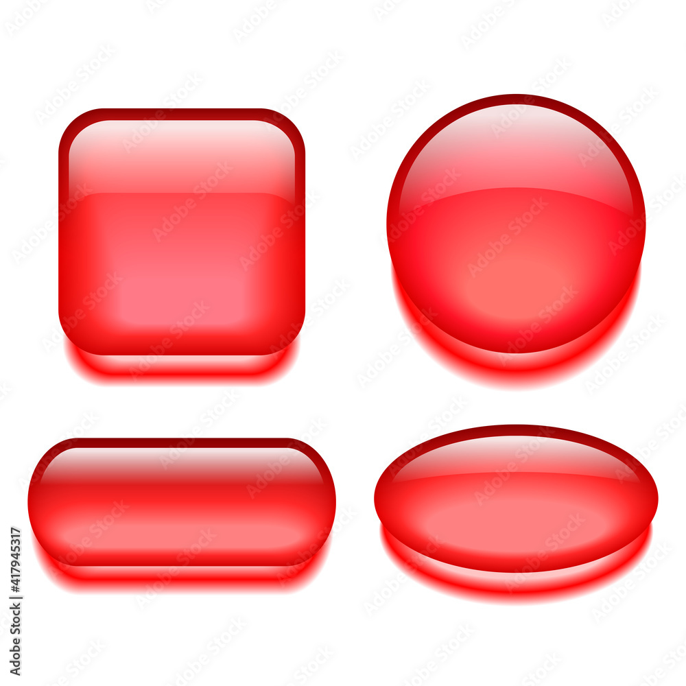 Red gel web buttons Red gel web buttons