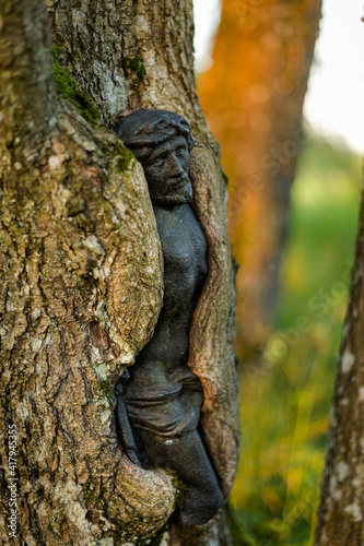 Fototapeta Naklejka Na Ścianę i Meble -  Old cemetery in Lupkow Poland