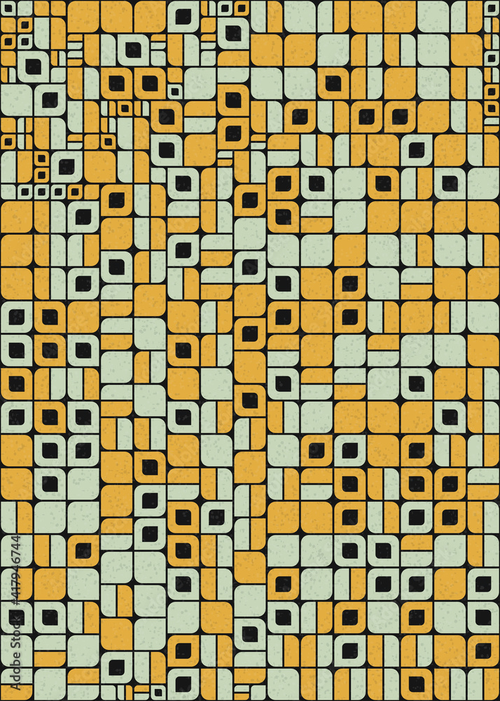 Fototapeta premium Abstract Geometric Pattern generative computational art illustration