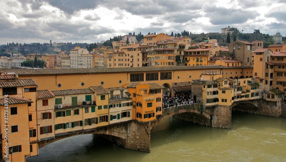 Florence, Italy. Ponte Vecchio view. 