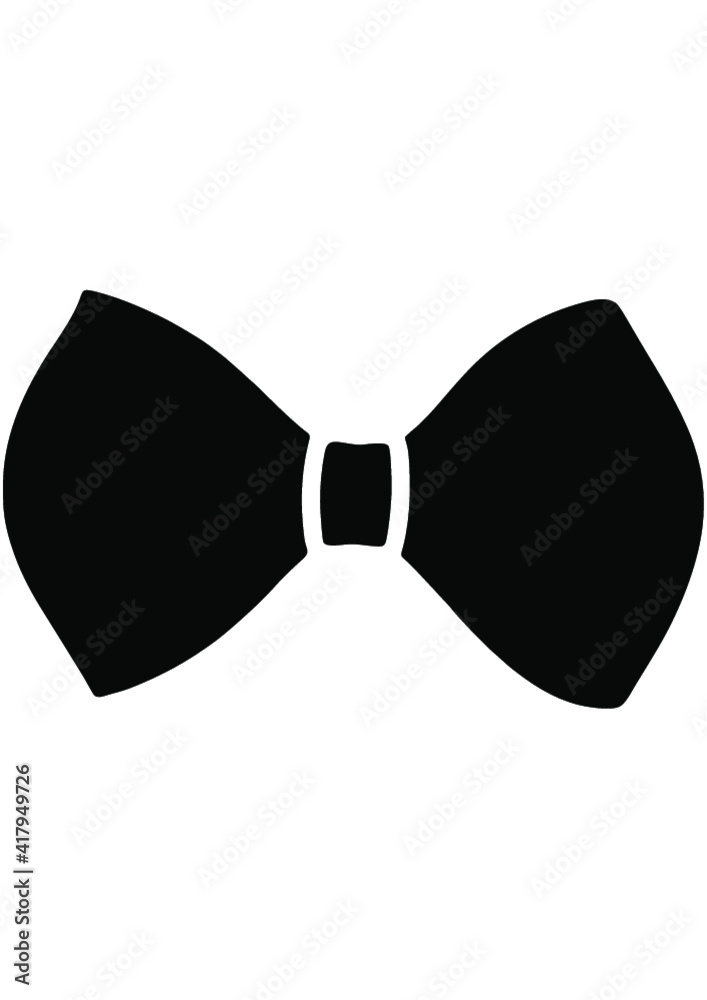 Bow, decorative bow, Ribbon bow gift black silhouette icon vector Bow, decorative bow, Ribbon bow gift black silhouette icon vector