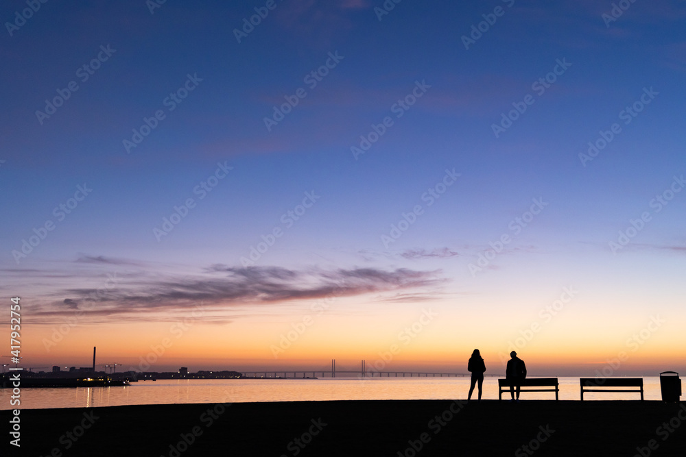 Evening by the beach in Malmö 