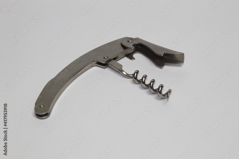Corkscrew with bottle opener and pocket knife Corkscrew with bottle opener and pocket knife