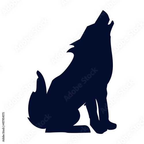 wild wolf silhouette