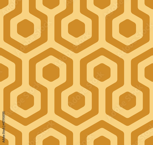 Seamless geometric pattern. Abstract background of hexagon figure. Pastel wrapping paper and fabric texture