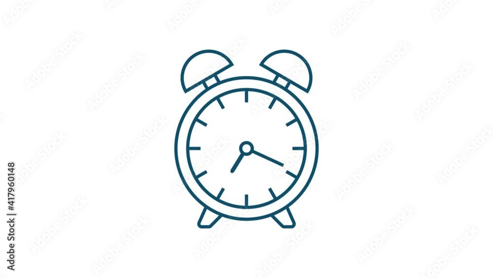 Alarm clock red wake-up time. Motion graphics. Alarm clock red wake-up time. Motion graphics.