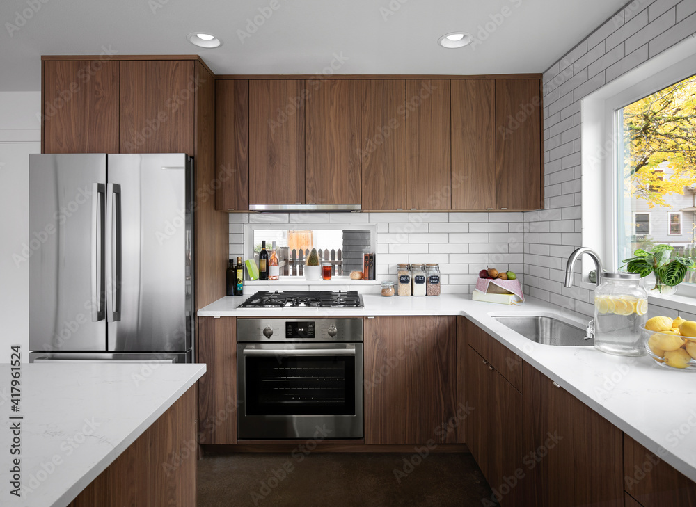 modern kitchen interior in a recently remodeled house modern kitchen interior in a recently remodeled house