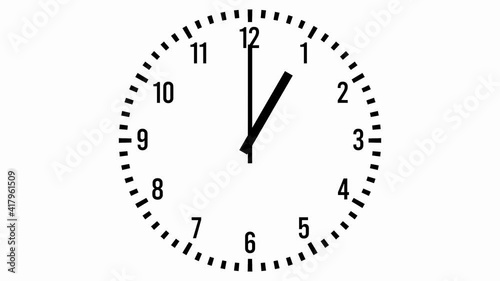12h in 1 minute Analog Clock