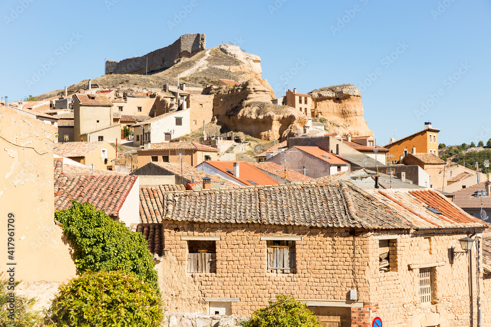a view of San Esteban de Gormaz town, province of Soria, Castile and Leon, Spain