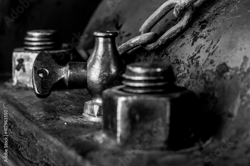 close up of a rusty bolt