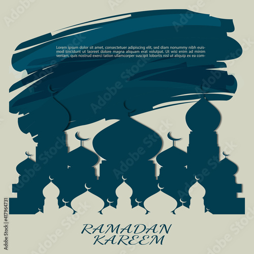 Islamic festival card for Ramadan Kareem season, CAN FOR WELCOME POSTER WELCOMING RAMADAN photo