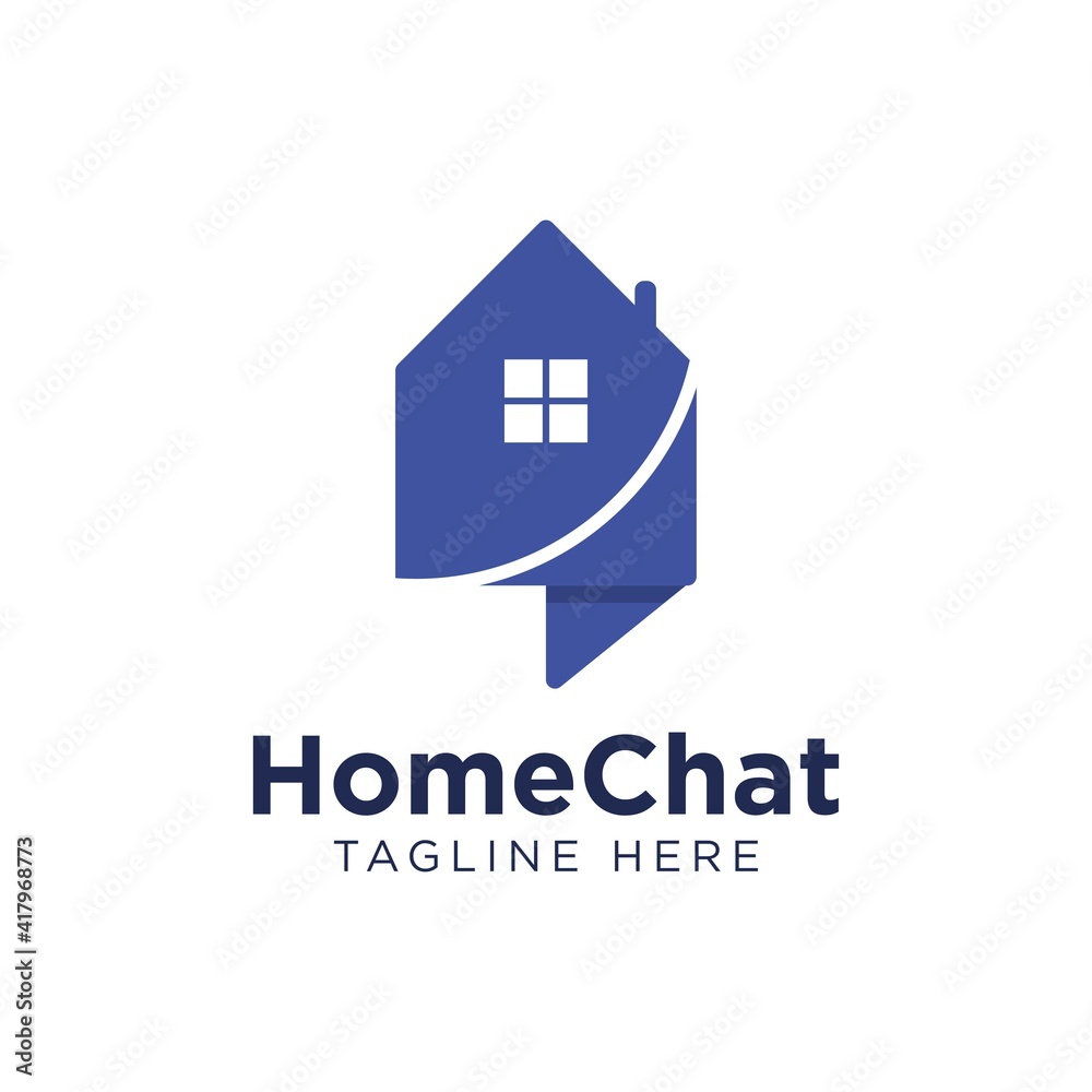 House Home Chat Logo Vector Logos Icon Design