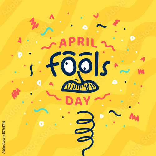 April fools day design, vector illustration.