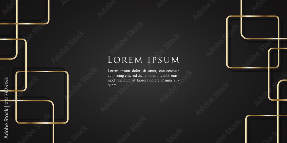 Luxury Background with gold line vector