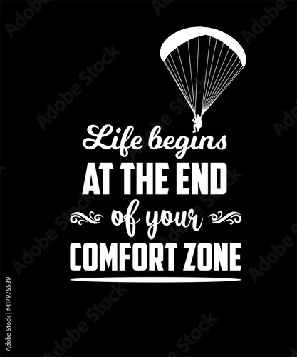 Paragliding parachute sky graphic design custom typography vector for t-shirt, banner, festival, brand, office, business, logo, poster, gifts, website in a high resolution editable printable file.
