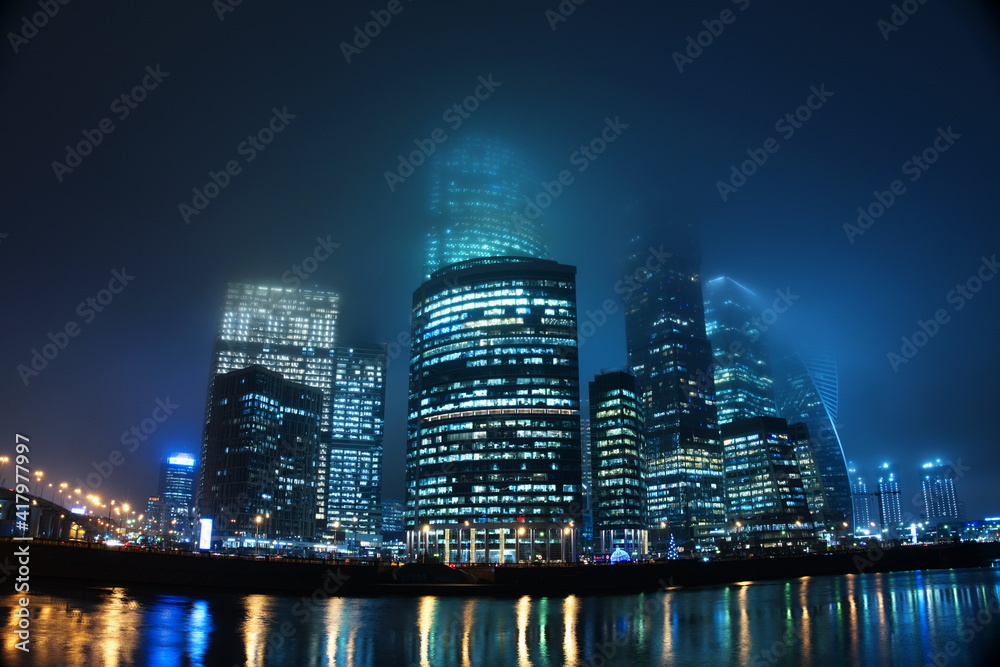 Fototapeta premium city skyline at night