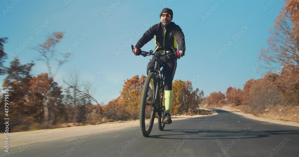 Bicyclist in the countryside Bicyclist in the countryside