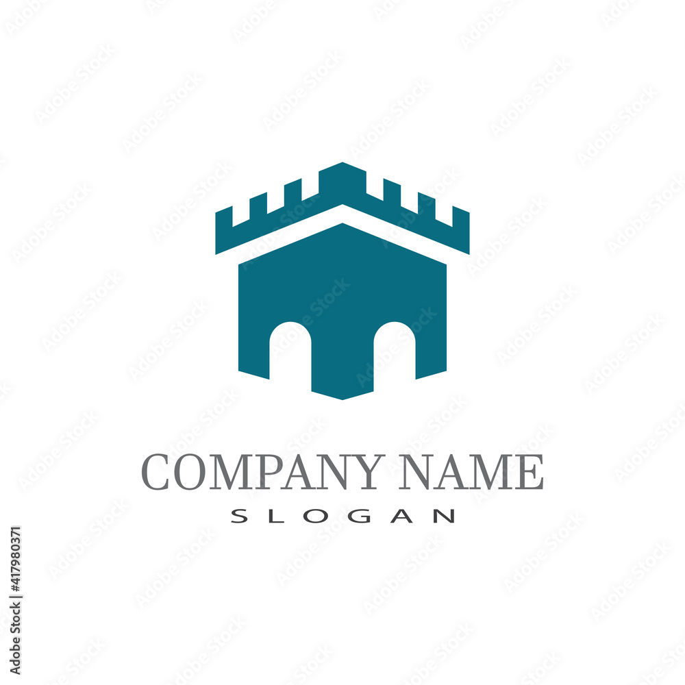 Castle Logo Template vector symbol icon design Castle Logo Template vector symbol icon design