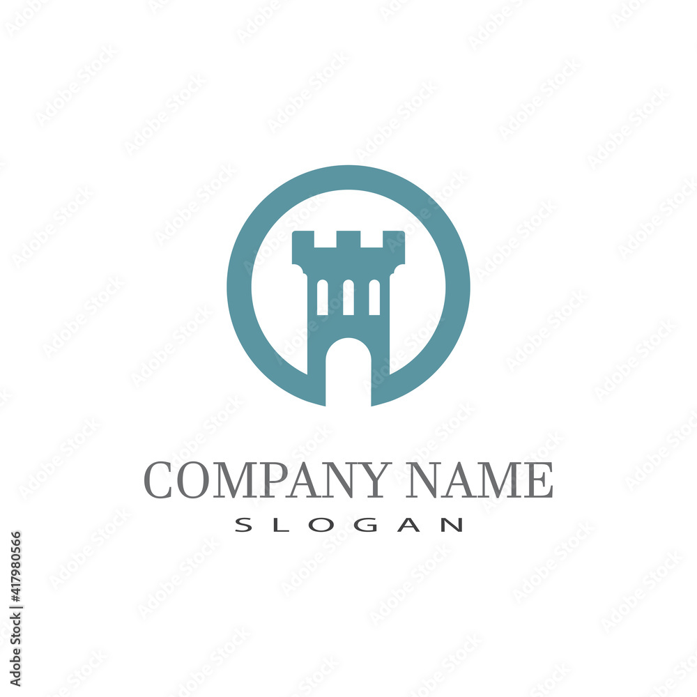 Castle Logo Template vector symbol icon design Castle Logo Template vector symbol icon design