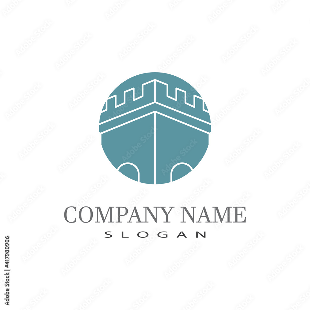 Fototapeta premium Castle Logo Template vector symbol icon design