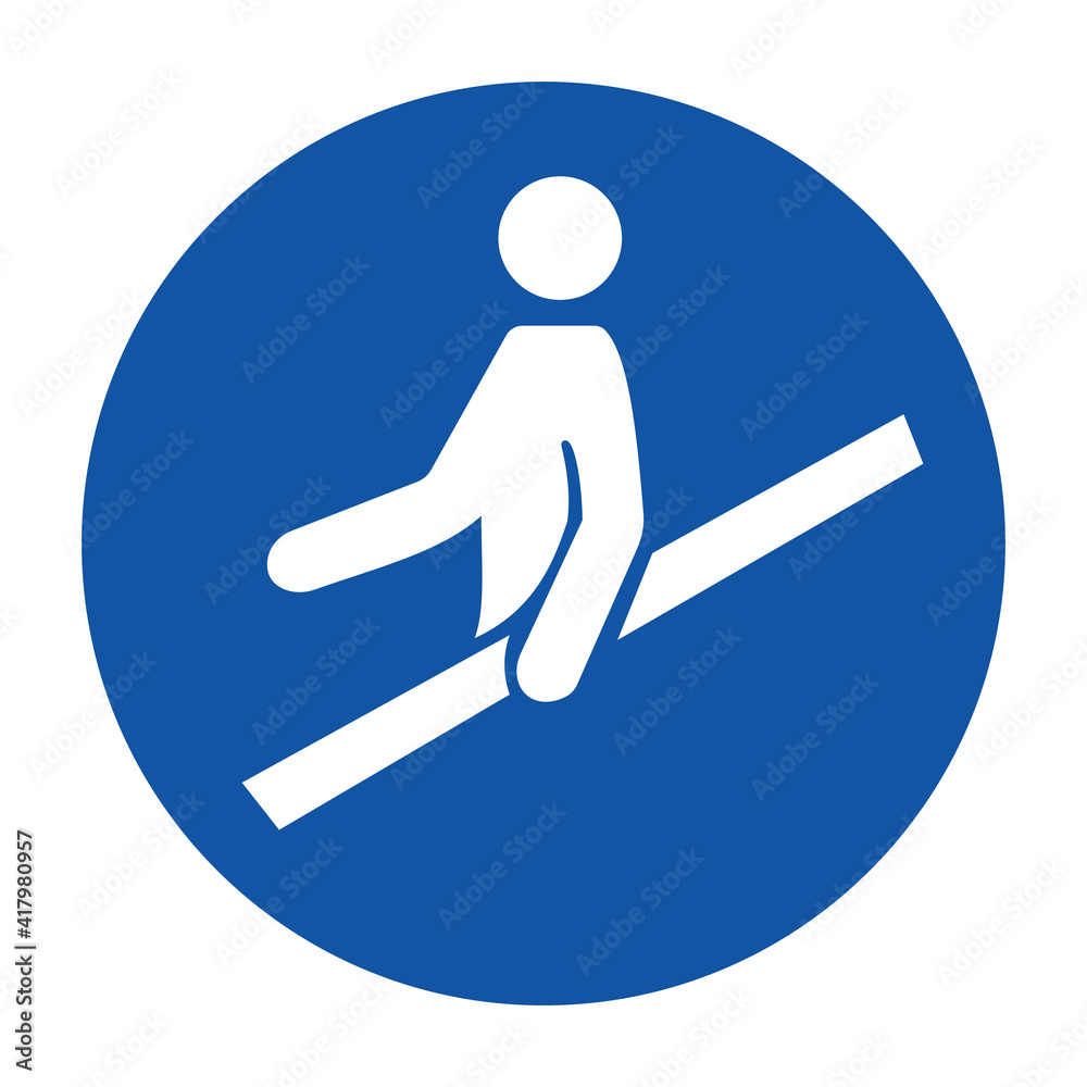 Forced symbol must hold the rail. Vector illustration. Forced symbol must hold the rail. Vector illustration.