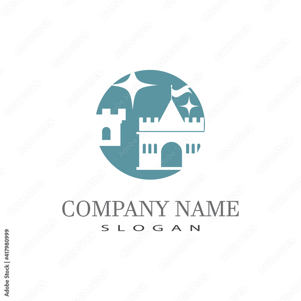 Castle Logo Template vector symbol icon design Castle Logo Template vector symbol icon design