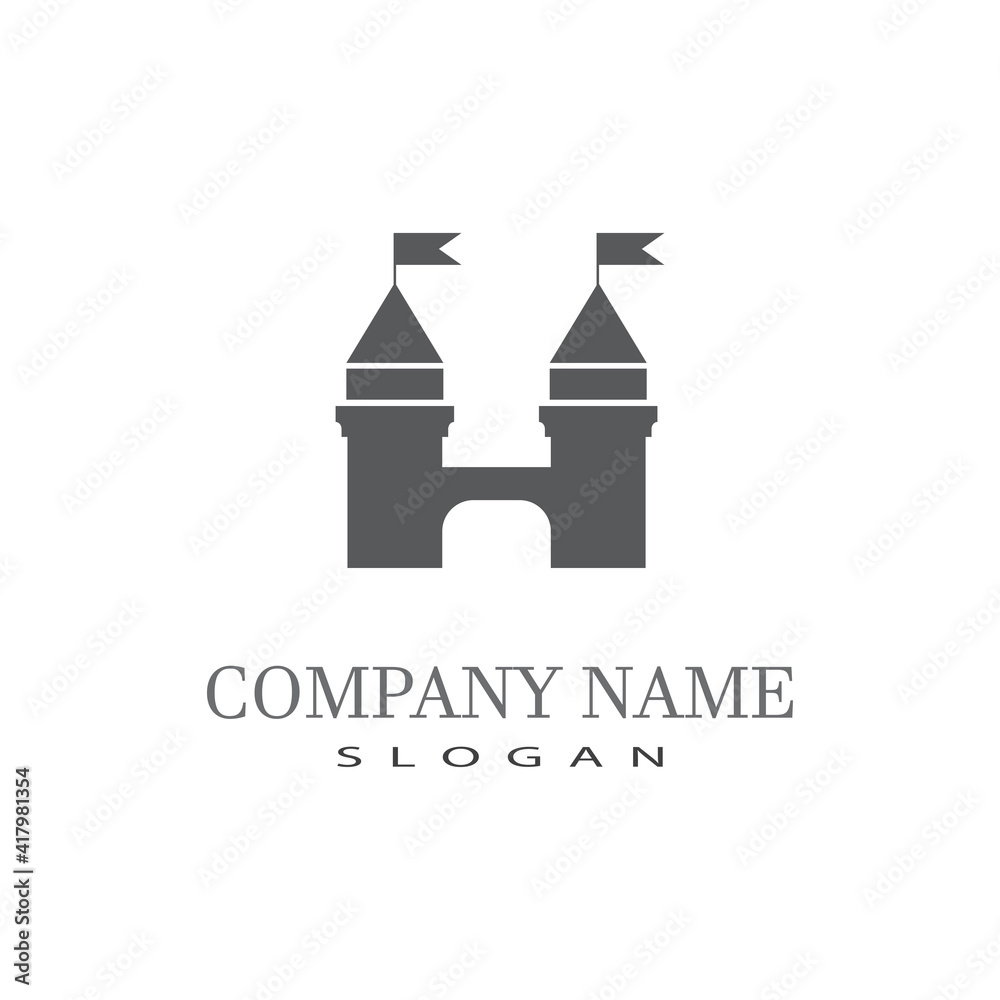 Castle Logo Template vector symbol icon design Castle Logo Template vector symbol icon design