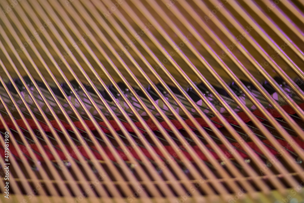 Inside of grand piano Inside of grand piano