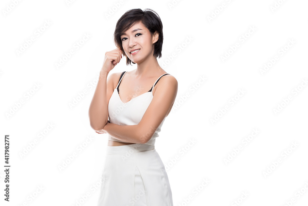 Portrait of beautiful woman with smile to you with health skin. Portrait of beautiful woman with smile to you with health skin.