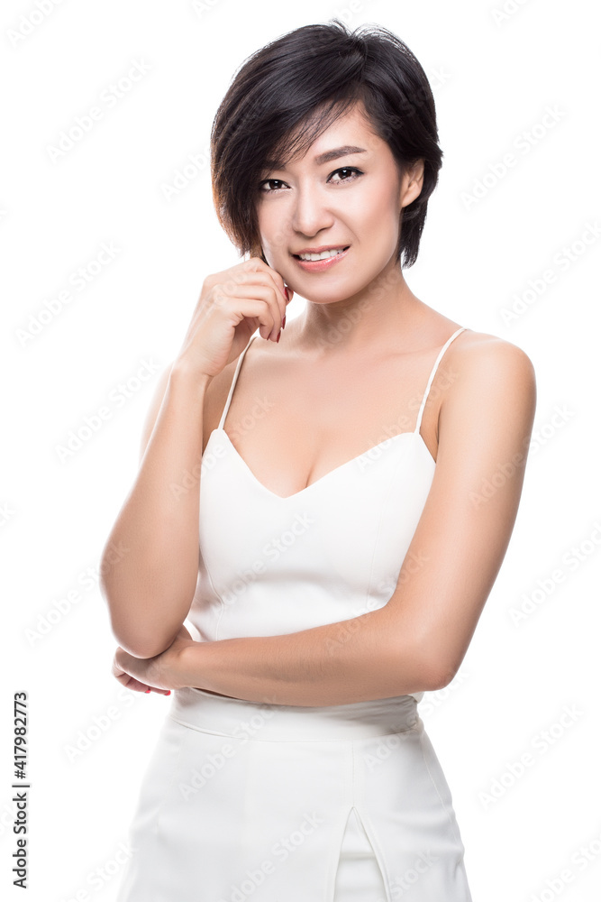 Portrait of beautiful woman with smile to you with health skin. Portrait of beautiful woman with smile to you with health skin.