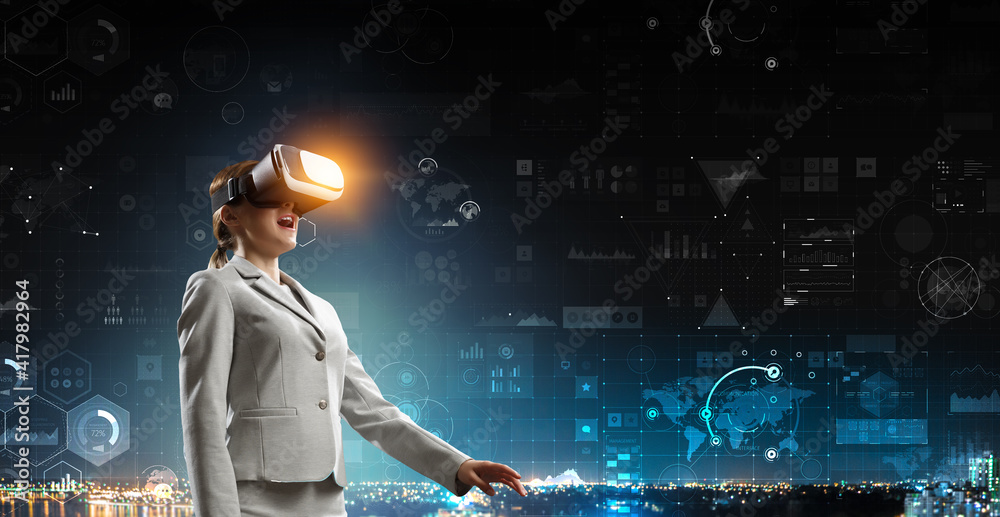 Cyber security concept . Mixed media