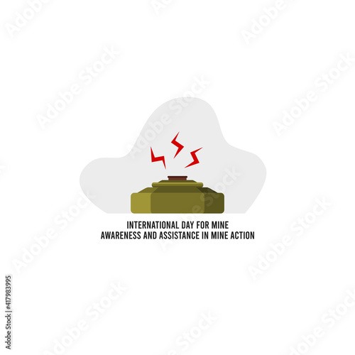 vector graphic of international day for mine awareness and assistance in mine action good for day for mine awareness and assistance in mine action celebration. flat design. flyer design.