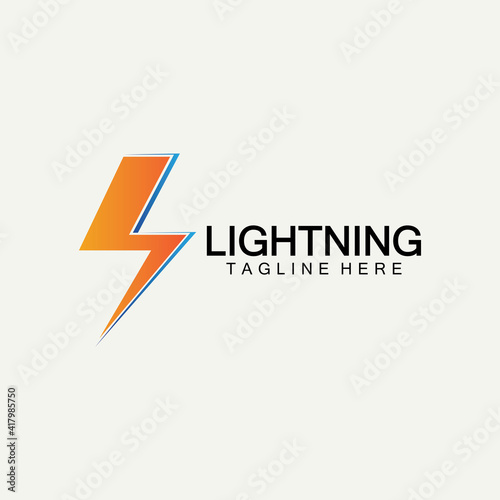 Free Download lightning thunder bolt electricity logo design template - GFXLoad