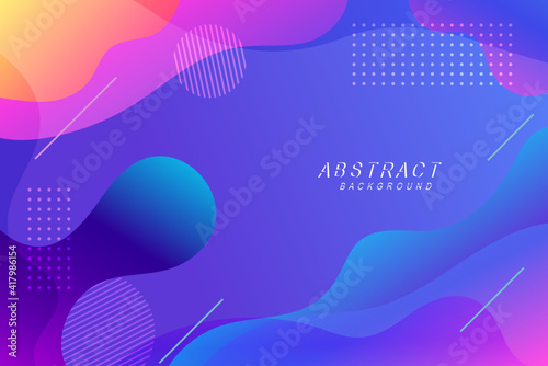 Abstract blue wavy shapes background