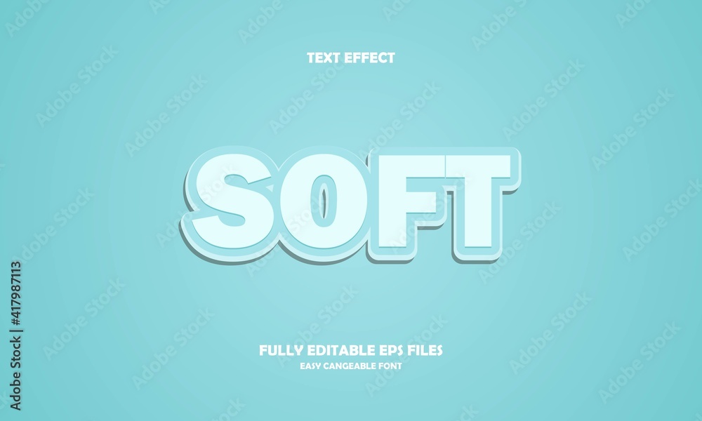 editable soft text effect