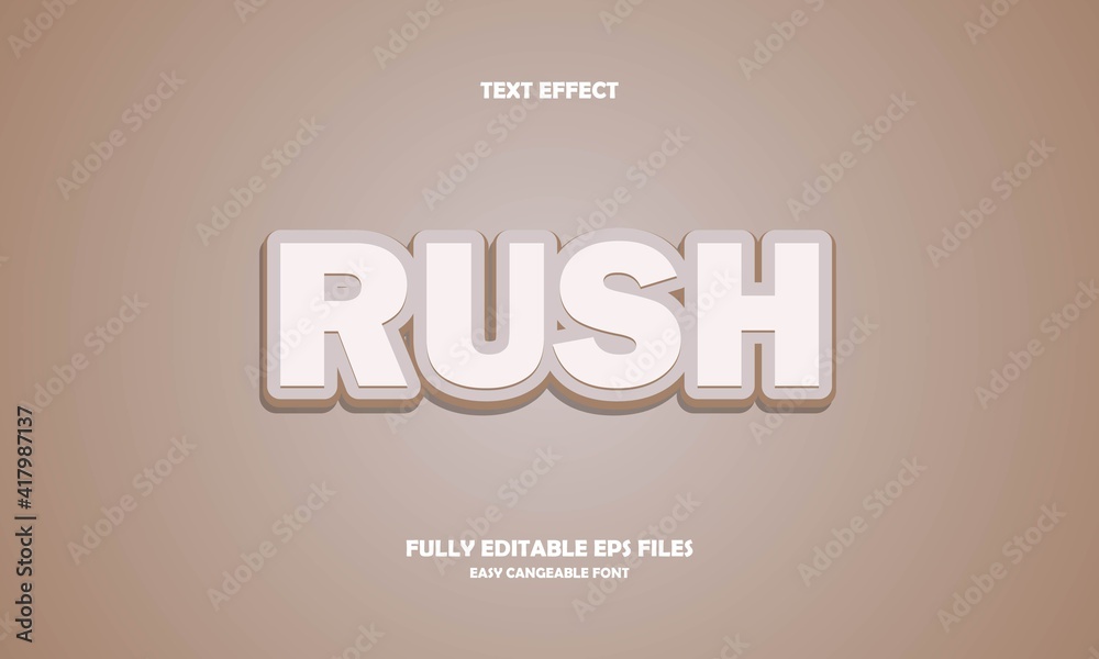 editable rush text effect