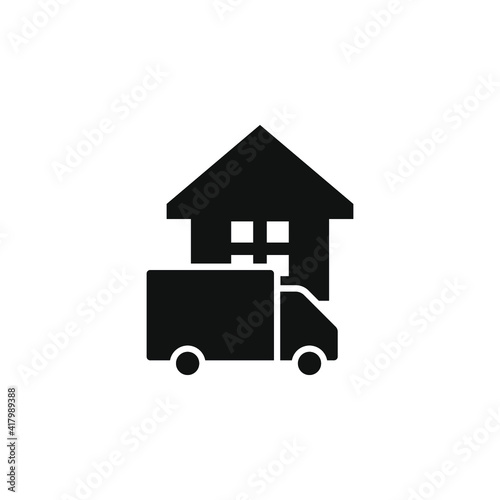 Home delivery truck icon concept isolated on white background. Vector illustration © Arif Arisandi
