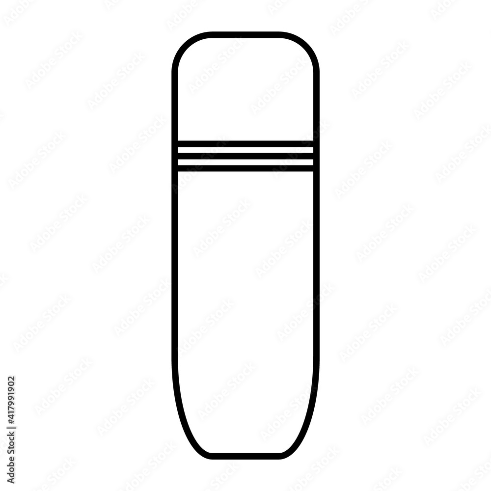 Thermos icon.Thermos for tea or coffee. Tourist and hiking equipment. Vector illustration