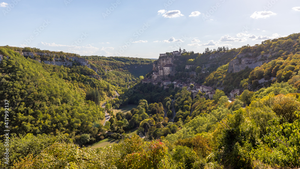 Rocamadour city landscape in Dordogne in France